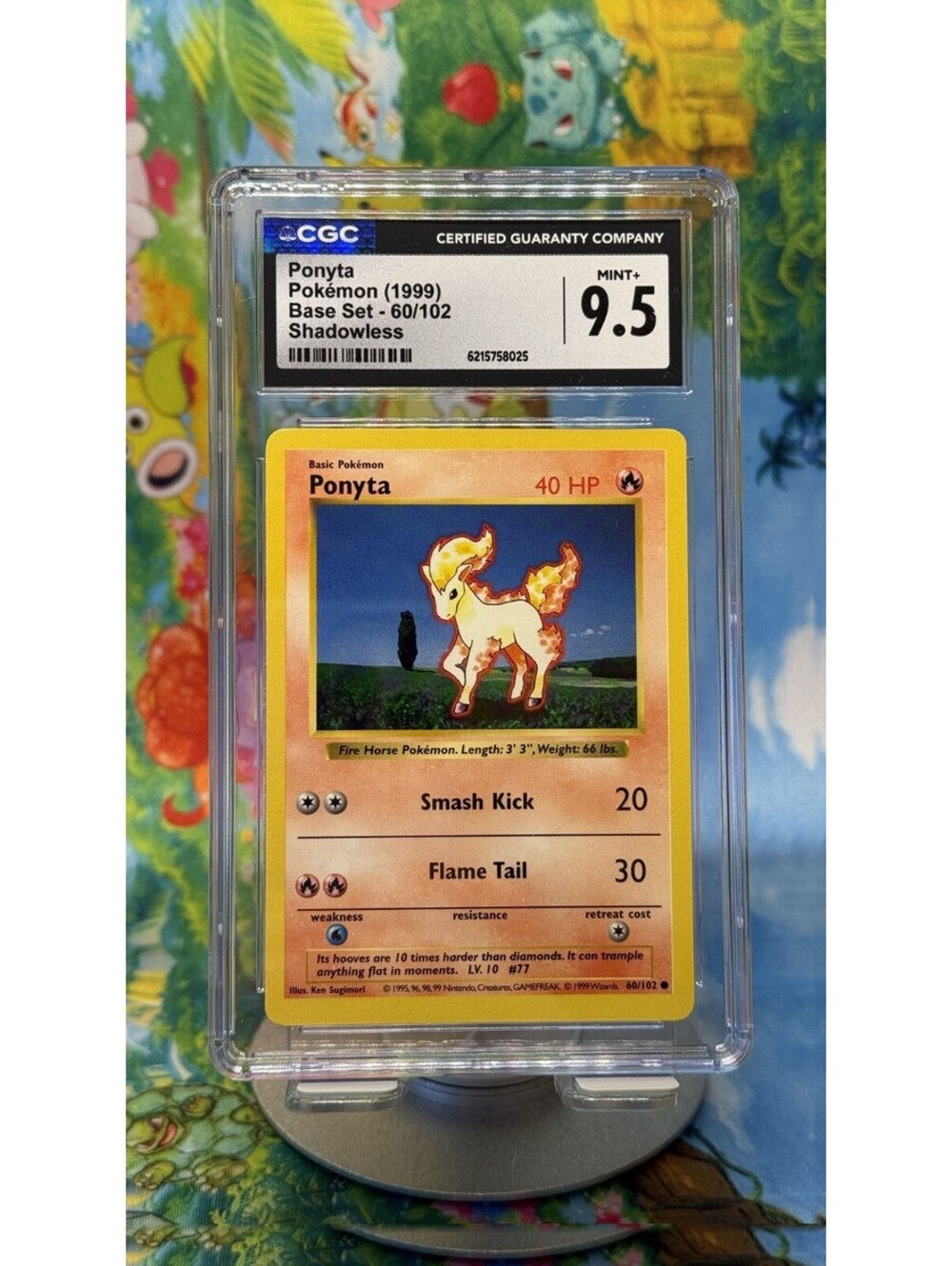 Ponyta Base Set Shadowless No. 60/102 1999 English CGC 9.5